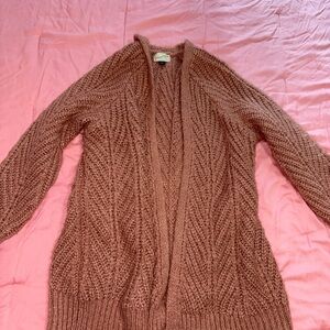 Cozy Pinky Brown Knit Sweater